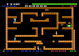 Lost Tomb (Atari 8-bit) screenshot: A thorough plundering