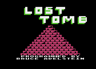 Lost Tomb (Atari 8-bit) screenshot: Title screen