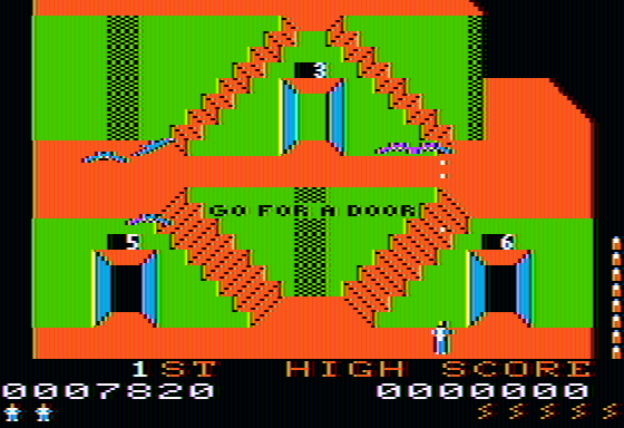 Lost Tomb (Apple II) screenshot: Leave quickly or the bats will come
