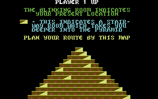 Lost Tomb (Commodore 64) screenshot: The ever-useful map