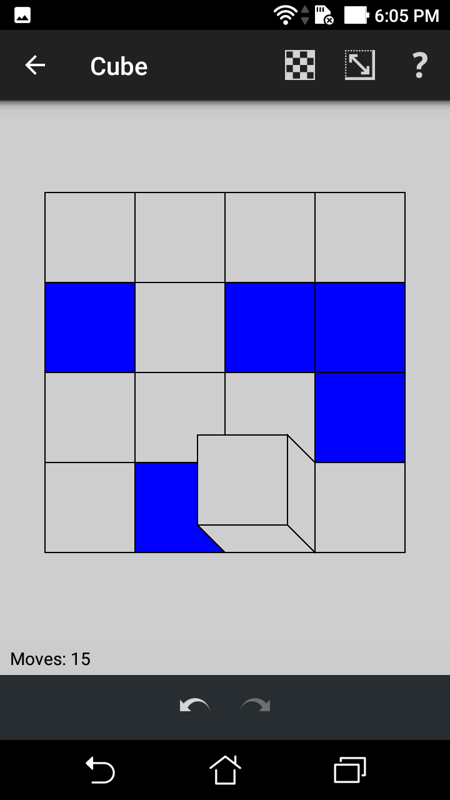 Simon Tatham's Portable Puzzle Collection (Android) screenshot: Cube