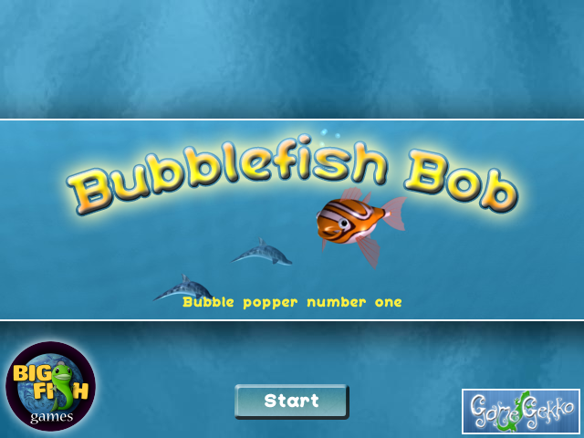 Bubblefish Bob (Windows) screenshot: The title screen