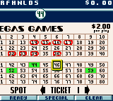 Vegas Games (Game Boy Color) screenshot: The ticket.