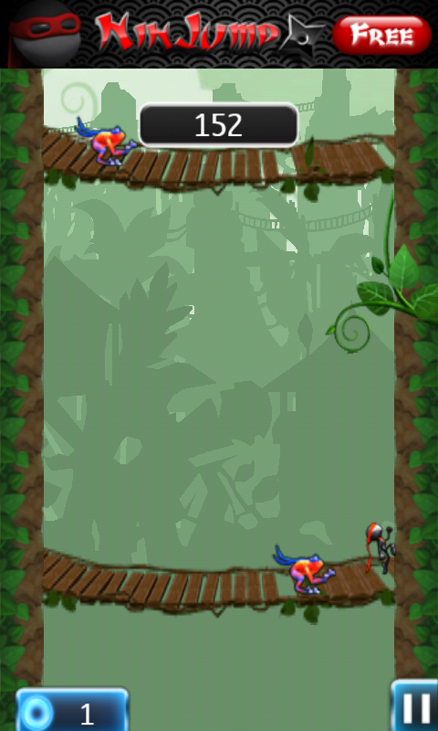 NinJump Deluxe (Android) screenshot: Some kind of poisonous frogs