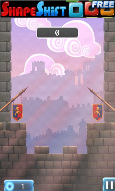 NinJump Deluxe (Android) screenshot: Starting out with castle