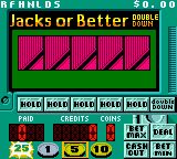 Vegas Games (Game Boy Color) screenshot: Jacks or Better - Double Down.