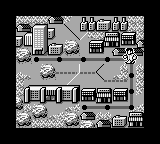 Nekketsu Kōha Kunio-kun: Bangai Rantōhen (Game Boy) screenshot: Map.