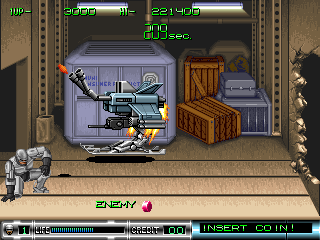 RoboCop 2 (Arcade) screenshot: When damaged it looks like an ostrich