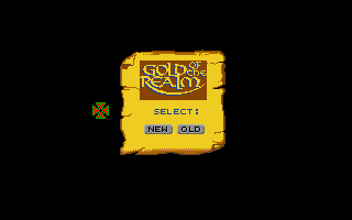 Gold of the Realm (Amiga) screenshot: Starting a new game.