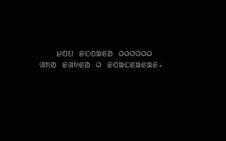 Sorcery+ (Amiga) screenshot: Game over.