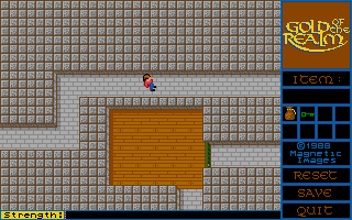 Gold of the Realm (Amiga) screenshot: You walk very slowly when you are low on strength.