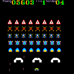 Tiki Invaders (Tiki 100) screenshot: Level 4