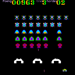 Tiki Invaders (Tiki 100) screenshot: Level 2