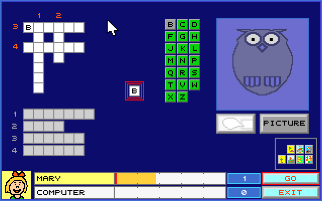 You and Me: Angielski dla dzieci - część 1 (DOS) screenshot: Game 4