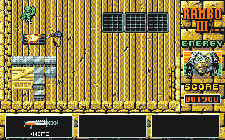 Rambo III (DOS) screenshot: A container explodes