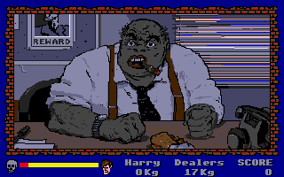 Operation: Cleanstreets (Amiga) screenshot: The boss gives you a mission.