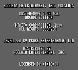 Bust-A-Move 3 DX (Game Boy) screenshot: Copyright