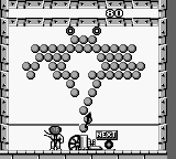 Bust-A-Move 3 DX (Game Boy) screenshot: This happens when a level is failed.