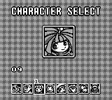 Bust-A-Move 3 DX (Game Boy) screenshot: In challenge mode, we can select our character.