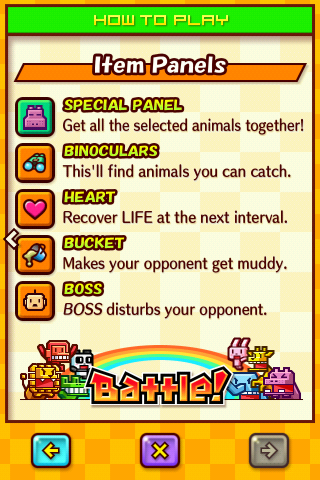 Zookeeper Battle (Android) screenshot: A list of item, and the consequences of using them.