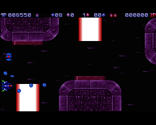 Tubular Worlds (Amiga) screenshot: World 4 - Stage 2