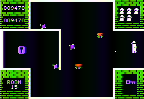Shamus (Apple II) screenshot: ...and a keyhole