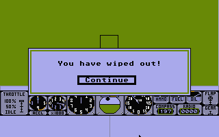 Air Warrior (Atari ST) screenshot: I crashed