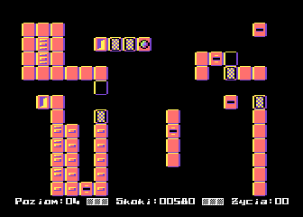 Jumping Jack (Atari 8-bit) screenshot: Gates opened