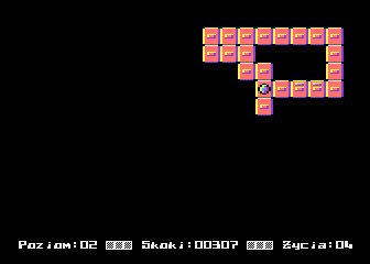 Jumping Jack (Atari 8-bit) screenshot: No stop passage