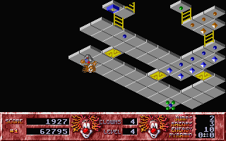 Clown-O-Mania (Atari ST) screenshot: Lost a life