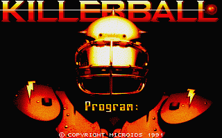 Killerball (Atari ST) screenshot: Title screen