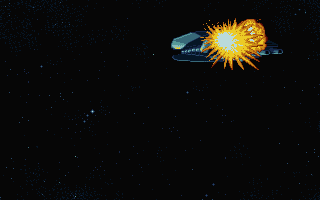 Leavin' Teramis (Atari ST) screenshot: The Teramis went up in flames