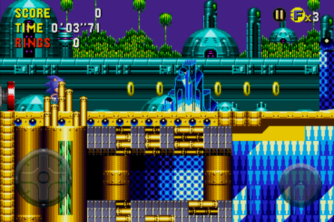 Sonic CD (Android) screenshot: The quartz city...