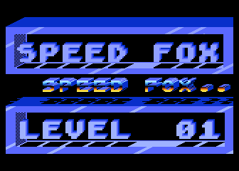 Speed Fox (Atari 8-bit) screenshot: Title screen