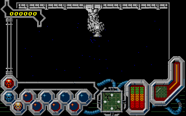 Wreckers (Amiga) screenshot: Using robotic arm