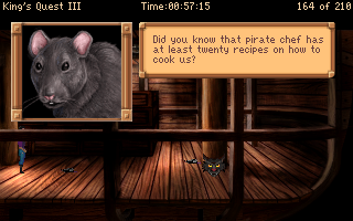 King's Quest III Redux: To Heir is Human (Windows) screenshot: ...and some gossip from worried mice.