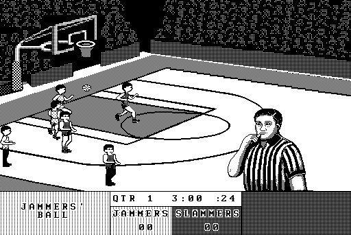 Fast Break (Macintosh) screenshot: Start of game