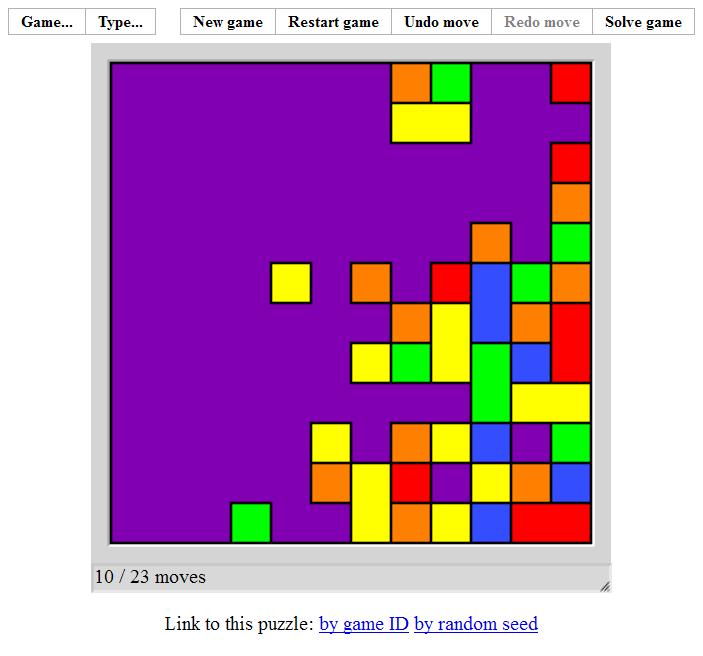 Screenshot of Flood (Browser, 2015) MobyGames