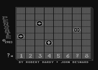 Pensate (Atari 8-bit) screenshot: Starting position