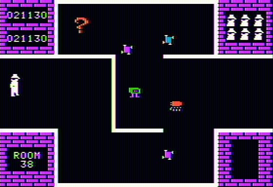 Shamus (Apple II) screenshot: A new level