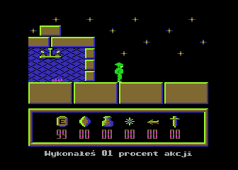 Neron (Atari 8-bit) screenshot: Game start-up