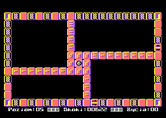 Jumping Jack (Atari 8-bit) screenshot: Level 5