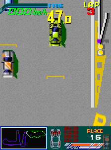 Chequered Flag (Arcade) screenshot: First Circuit