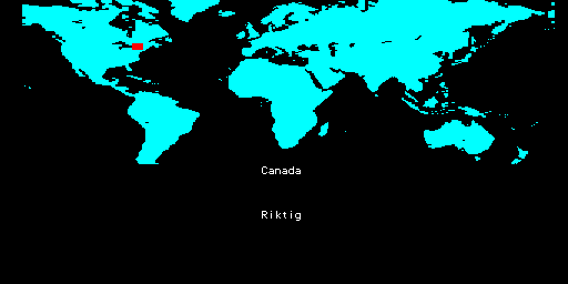 Verdensgeografi (Tiki 100) screenshot: Getting Canada right