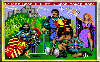King's Bounty (DOS) screenshot: Choose A Character
