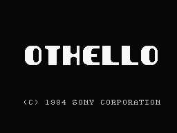 Computer Othello (MSX) screenshot: Title screen.