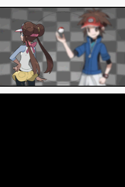 Pokémon White Version 2 (Nintendo DS) screenshot: Intro screen (boy)