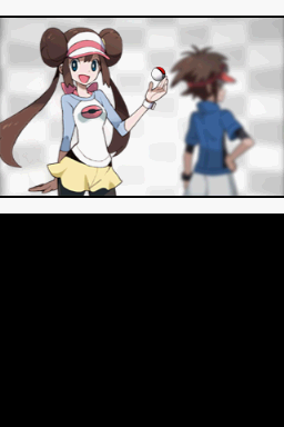 Pokémon White Version 2 (Nintendo DS) screenshot: Intro screen (Girl)