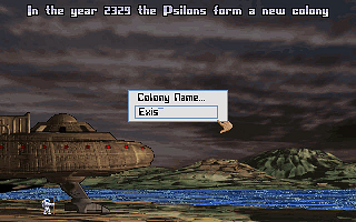 Master of Orion (DOS) screenshot: new colony... in quite friendly planet.
