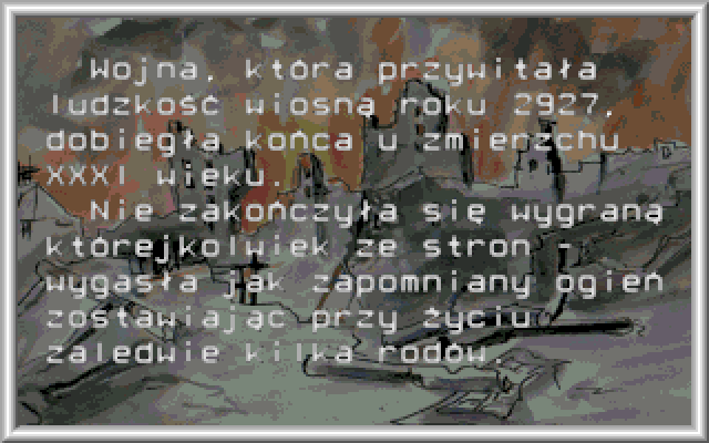 Digital Warriors (DOS) screenshot: Game intro